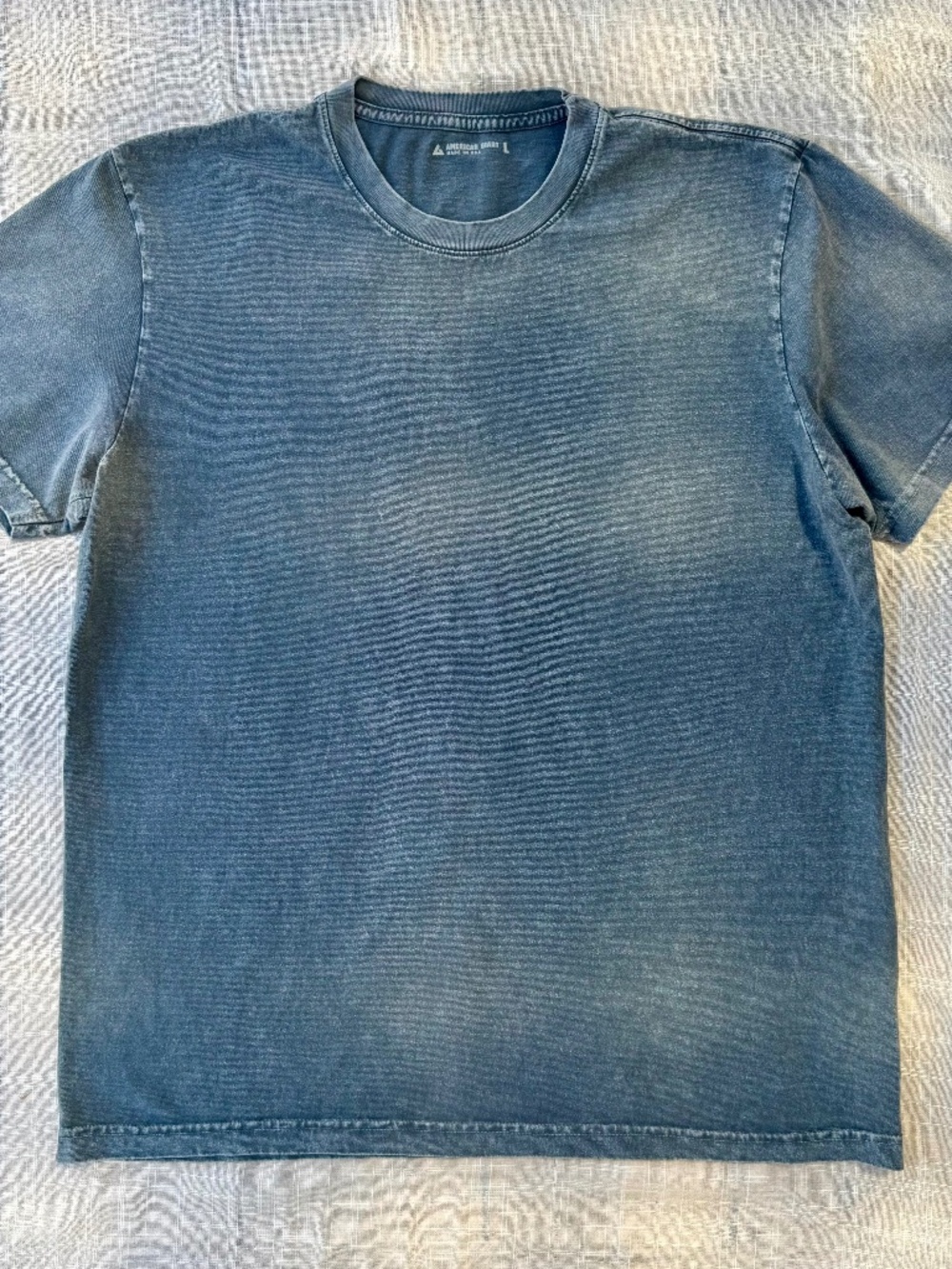 American Giant Vintage Crew Tee Mineral Wash Metropolitan Grey Large